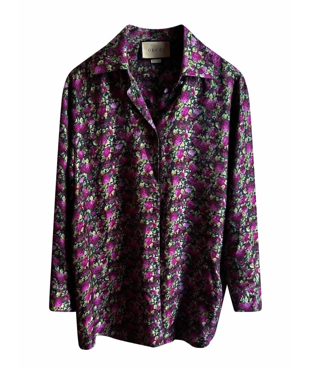 GUCCI Мульти шелковая блузы, фото 1
