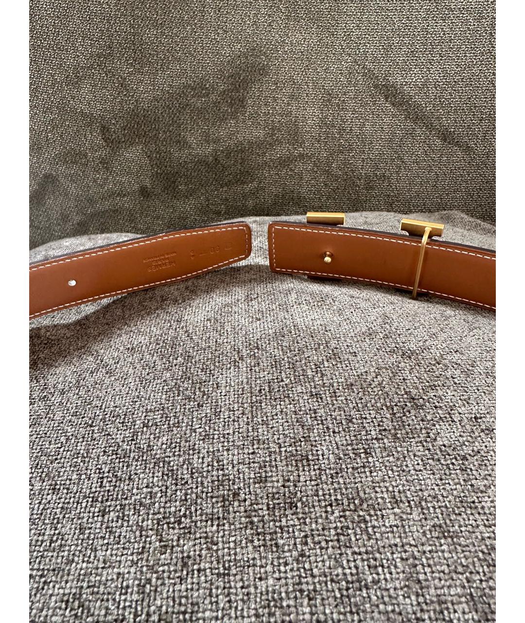 HERMES Черный кожаный ремень, фото 4