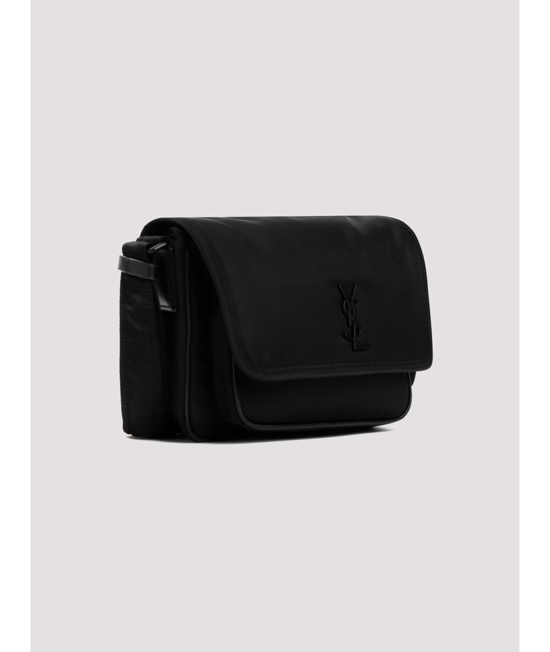 SAINT LAURENT Черная нейлоновая сумка через плечо, фото 3
