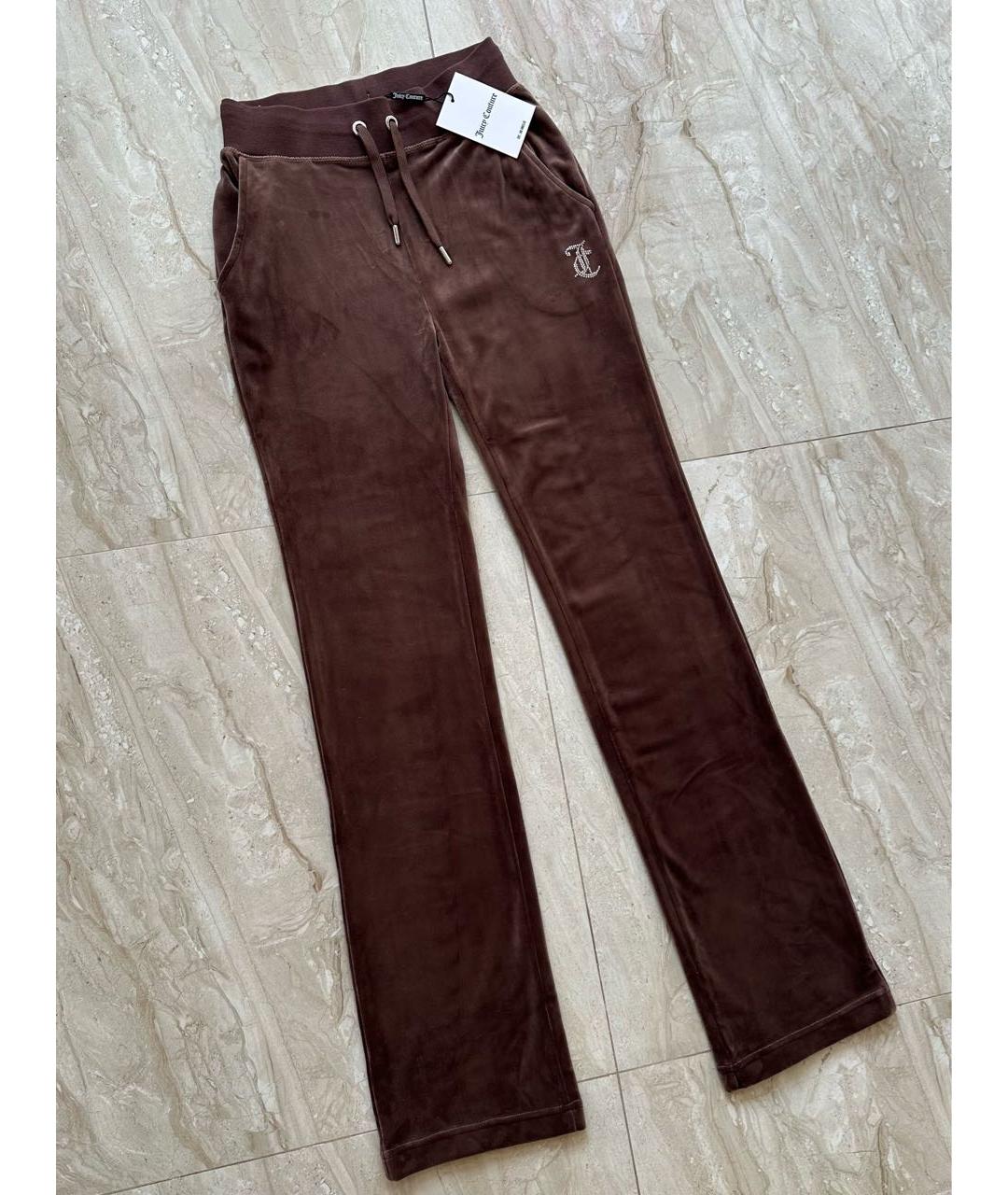 JUICY COUTURE Коричневый велюровый спортивные костюмы, фото 5