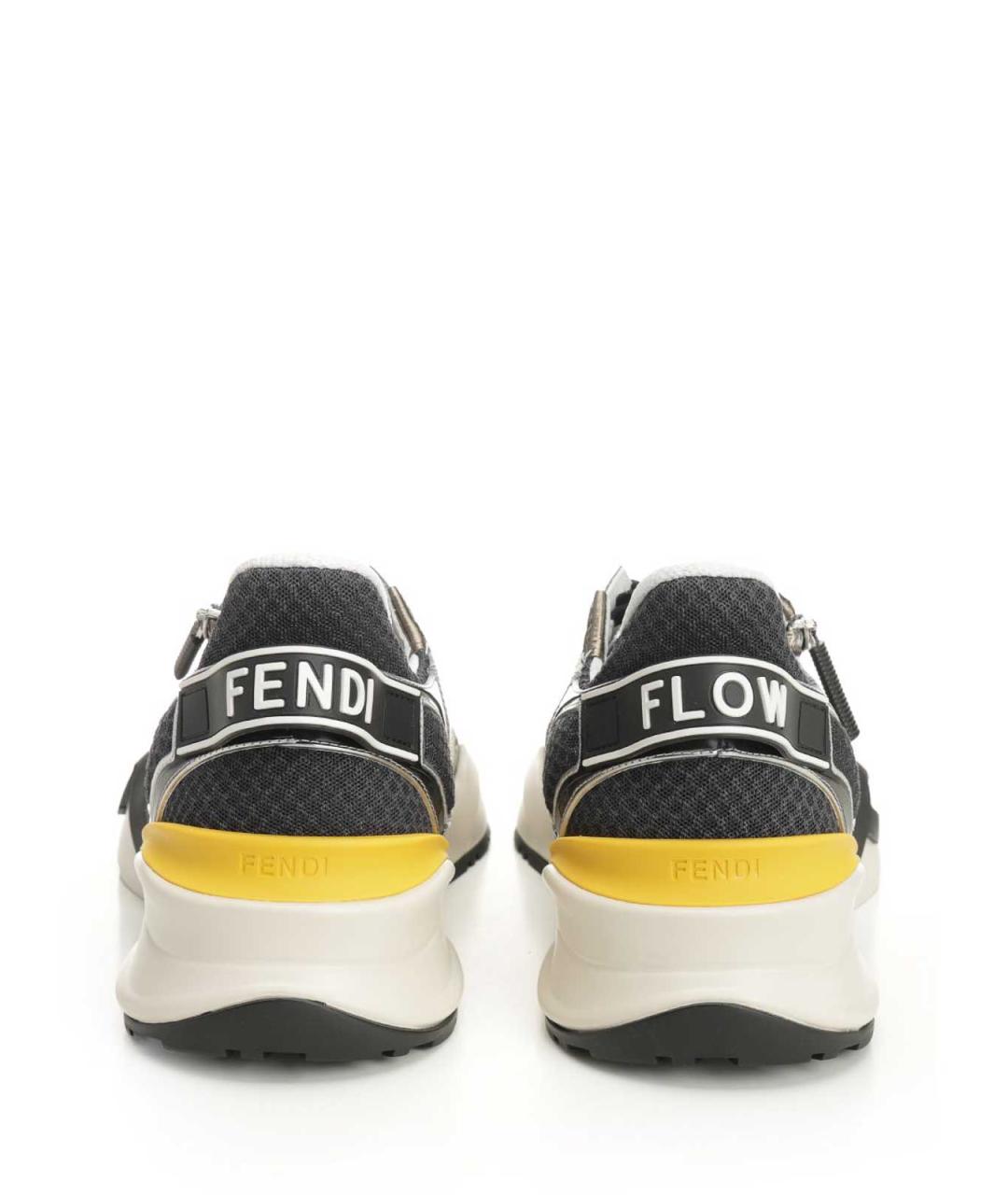 FENDI Мульти текстильные низкие кроссовки / кеды, фото 7