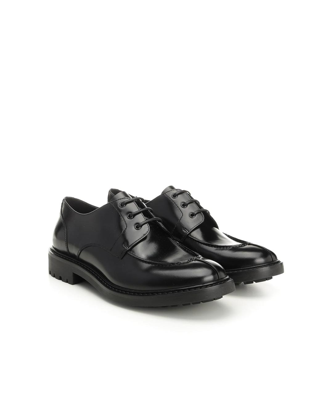 SAINT LAURENT Черные кожаные туфли, фото 2