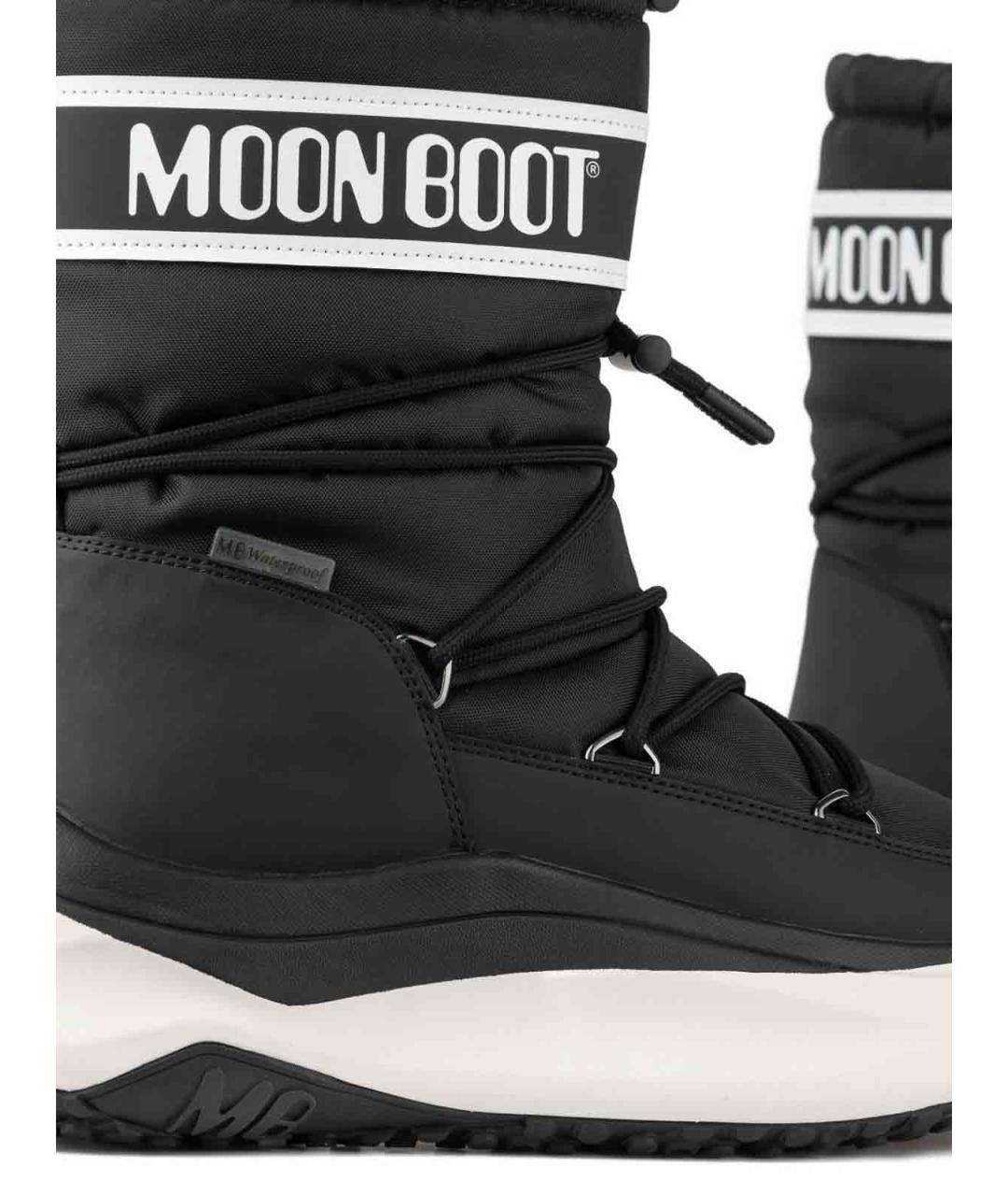 MOON BOOT Черные синтетические высокие ботинки, фото 4