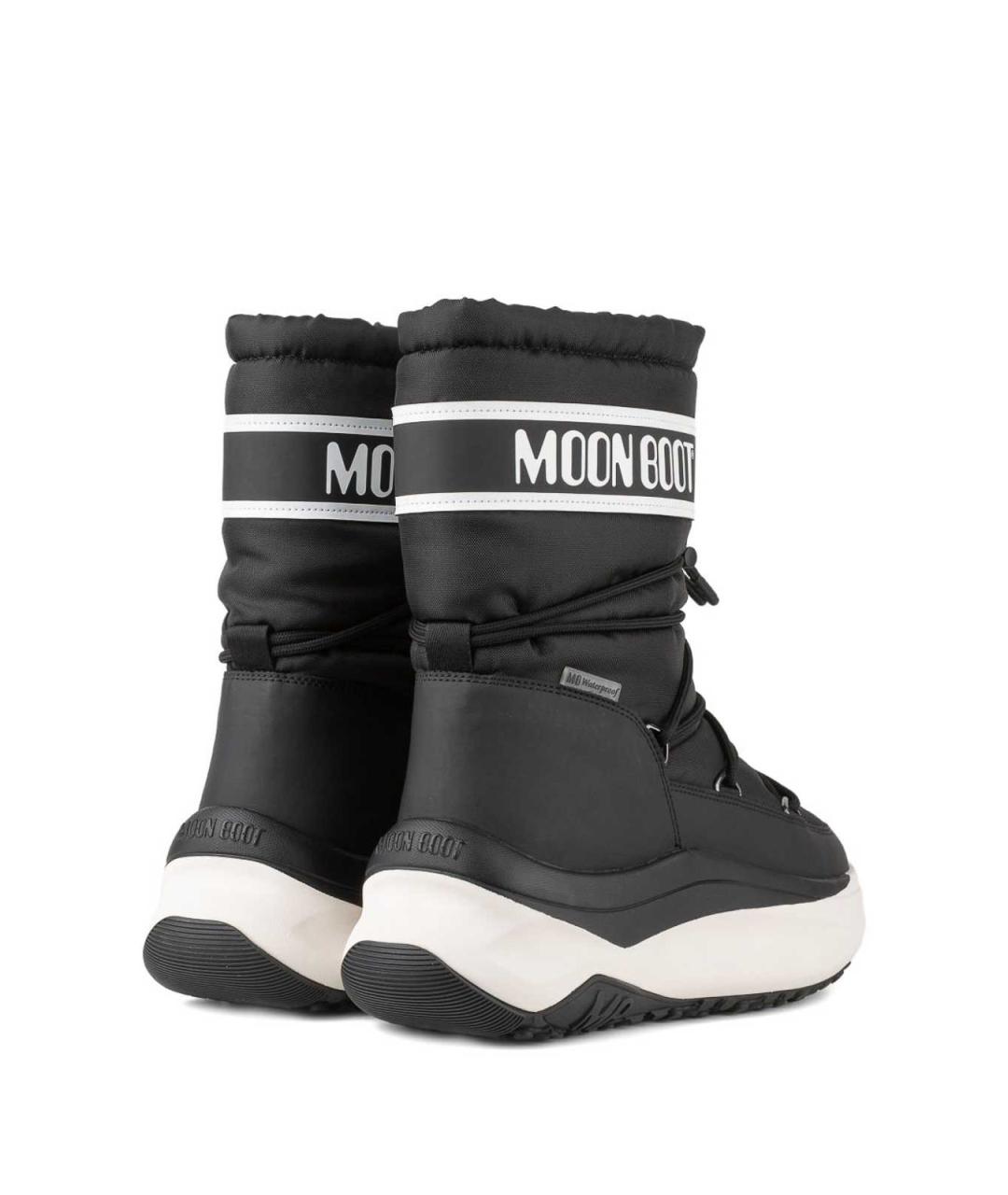 MOON BOOT Черные синтетические высокие ботинки, фото 3