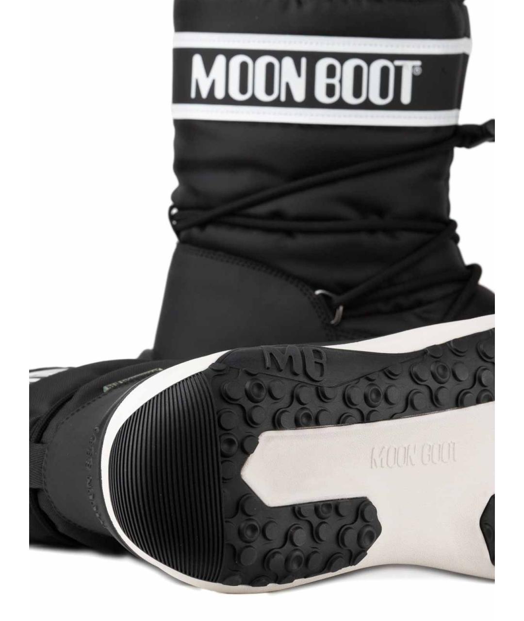 MOON BOOT Черные синтетические высокие ботинки, фото 2