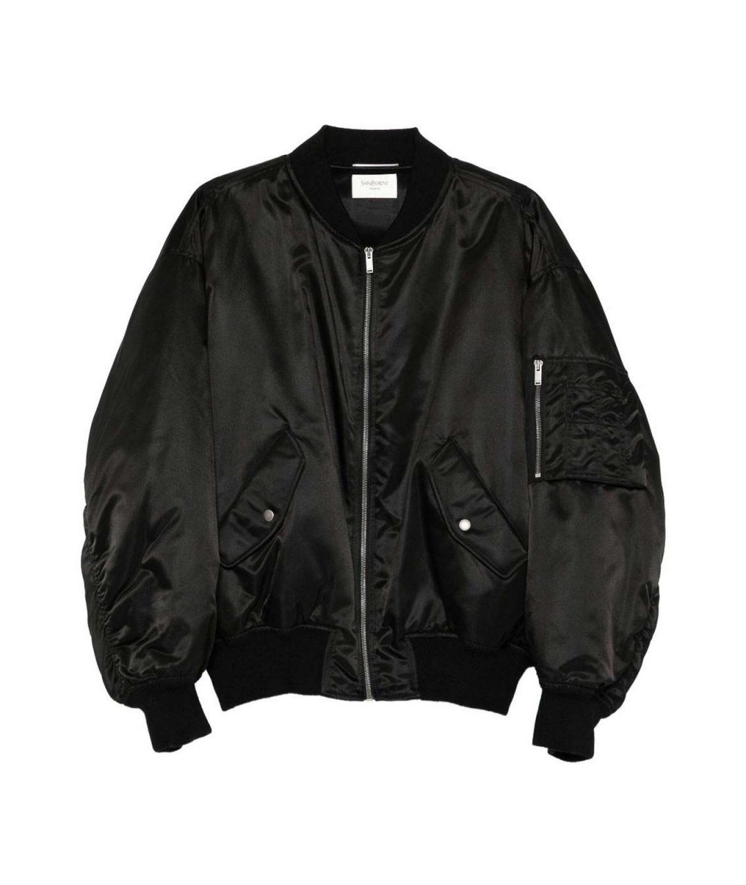 SAINT LAURENT Черная полиамидовая куртка, фото 1