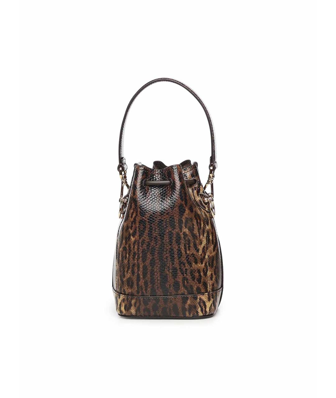 FENDI Коричневая сумка через плечо из экзотической кожи, фото 3