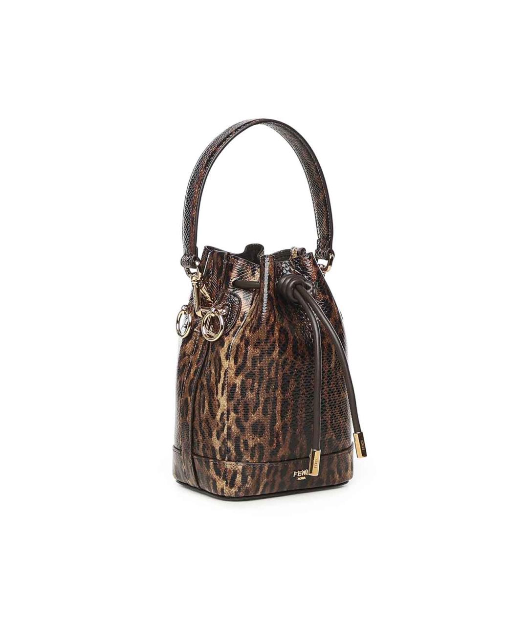 FENDI Коричневая сумка через плечо из экзотической кожи, фото 2