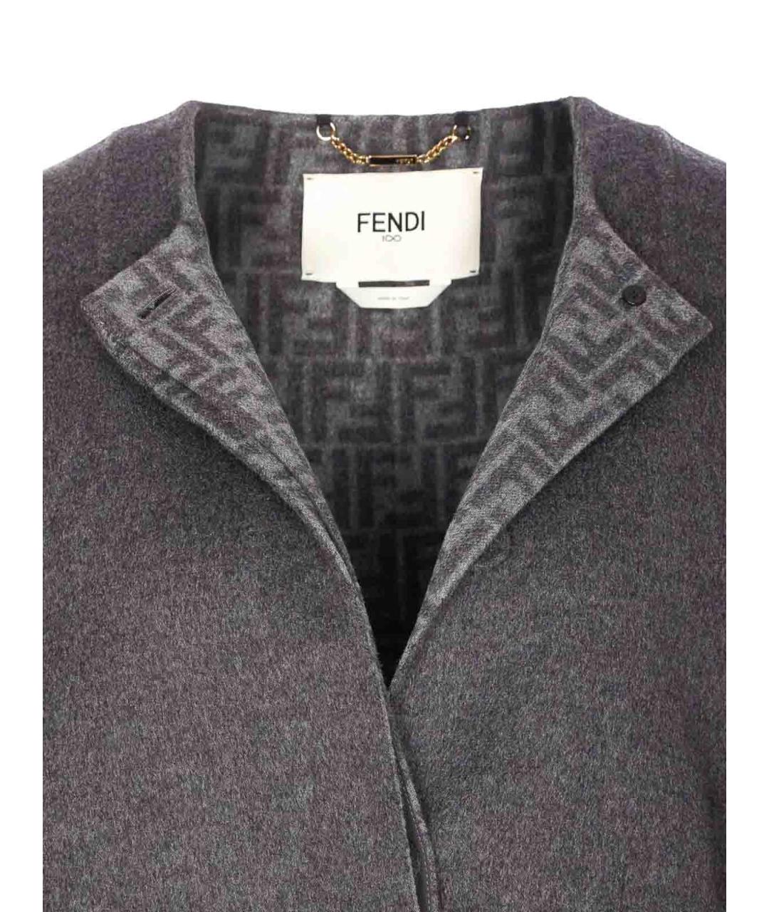 FENDI Серая шерстяная куртка, фото 4