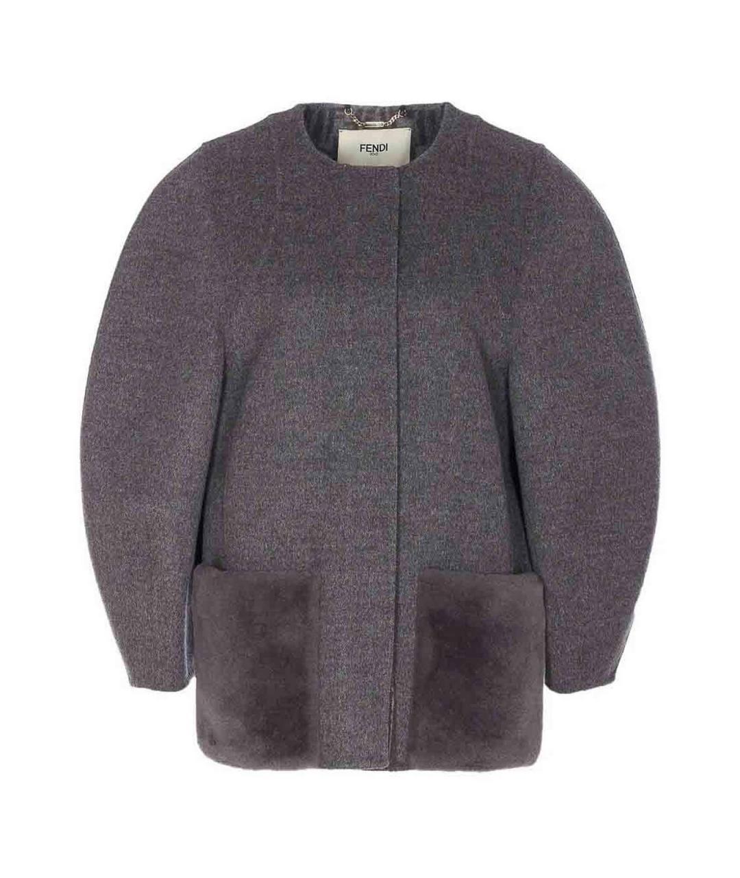 FENDI Серая шерстяная куртка, фото 1