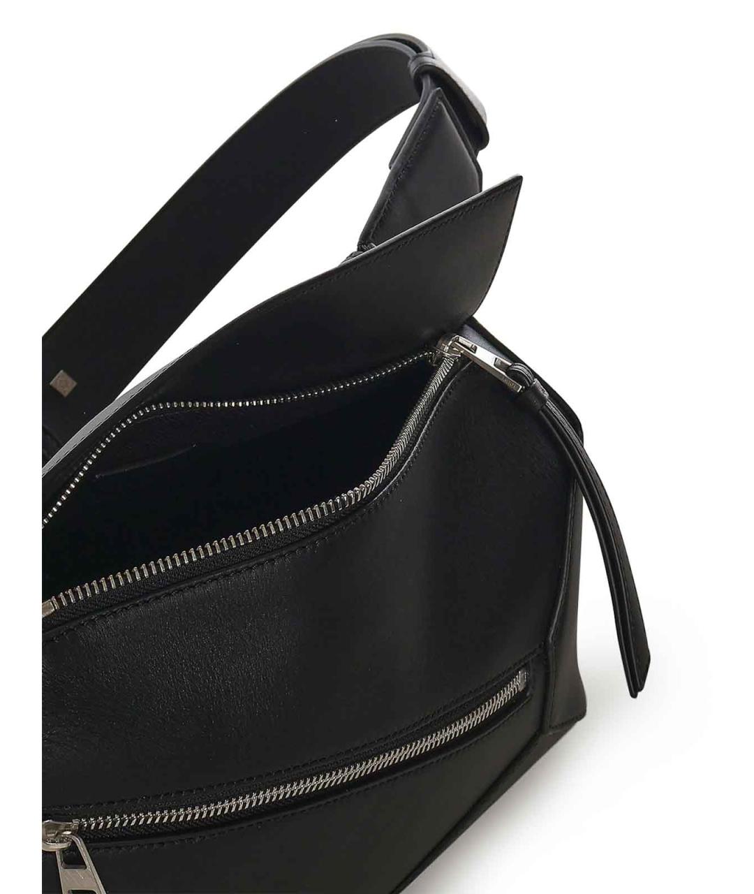 LOEWE Черная кожаная поясная сумка, фото 4