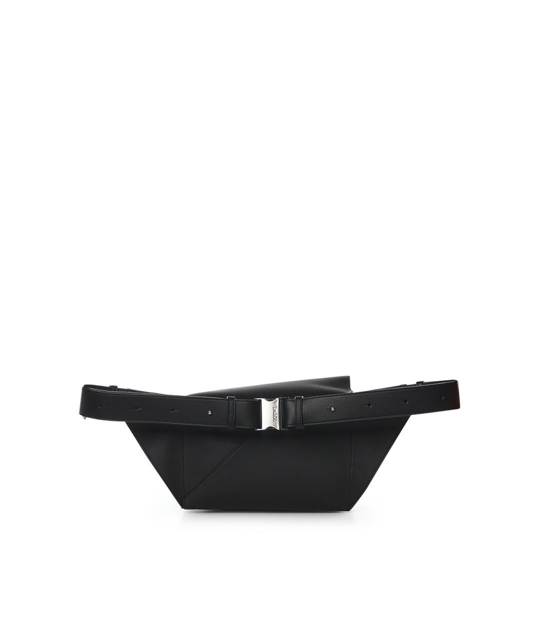 LOEWE Черная кожаная поясная сумка, фото 3