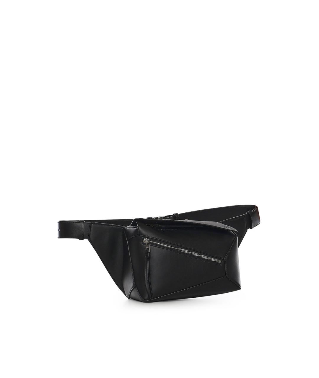 LOEWE Черная кожаная поясная сумка, фото 2