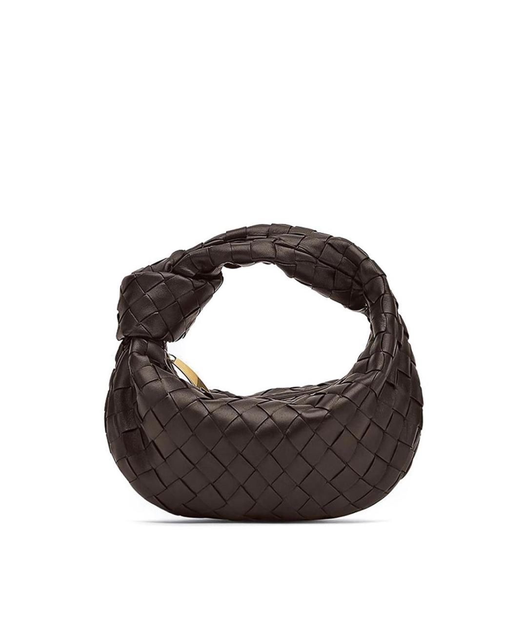 BOTTEGA VENETA Коричневая кожаная сумка с короткими ручками, фото 4