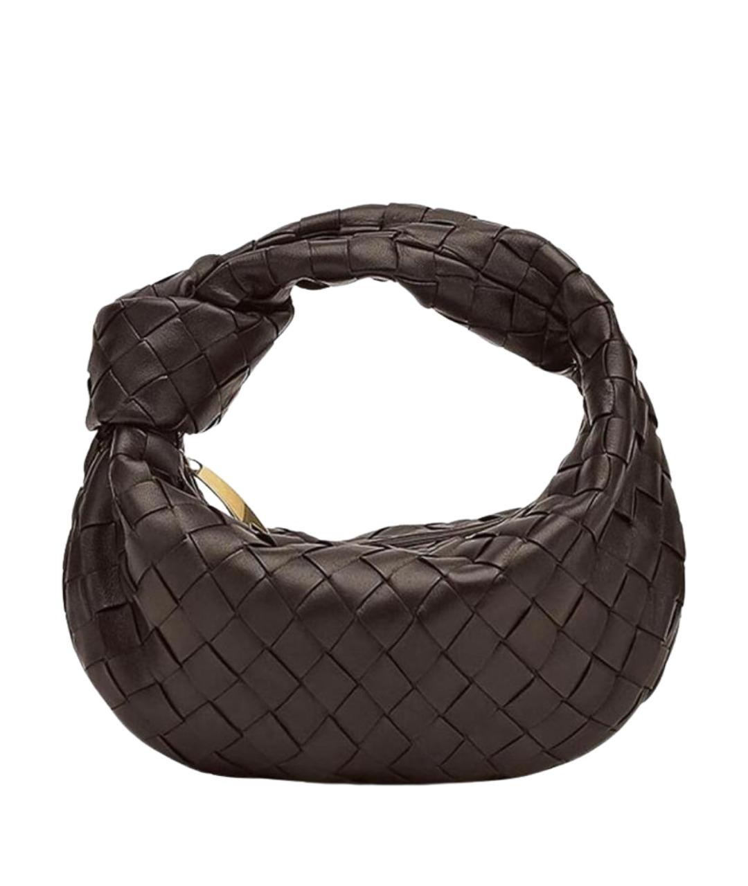 BOTTEGA VENETA Коричневая кожаная сумка с короткими ручками, фото 1