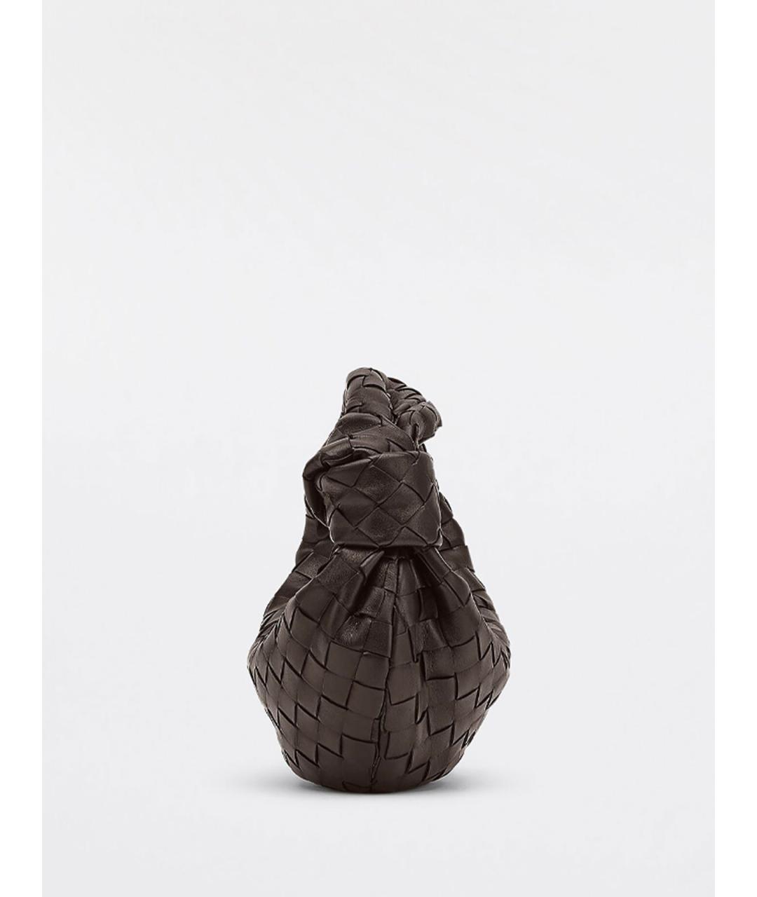 BOTTEGA VENETA Коричневая кожаная сумка с короткими ручками, фото 2