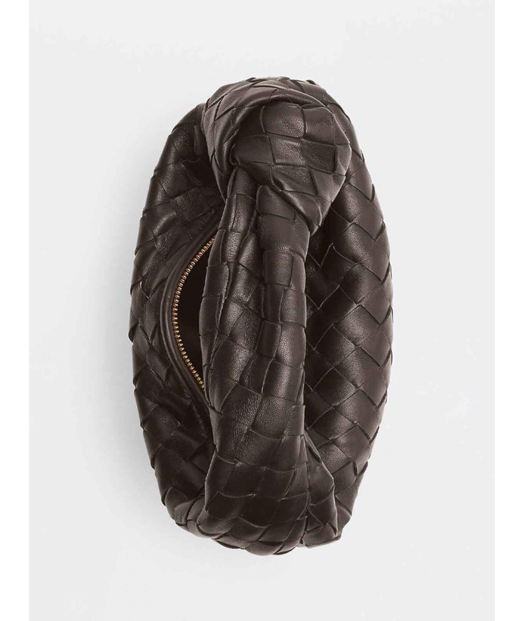 BOTTEGA VENETA Коричневая кожаная сумка с короткими ручками, фото 3