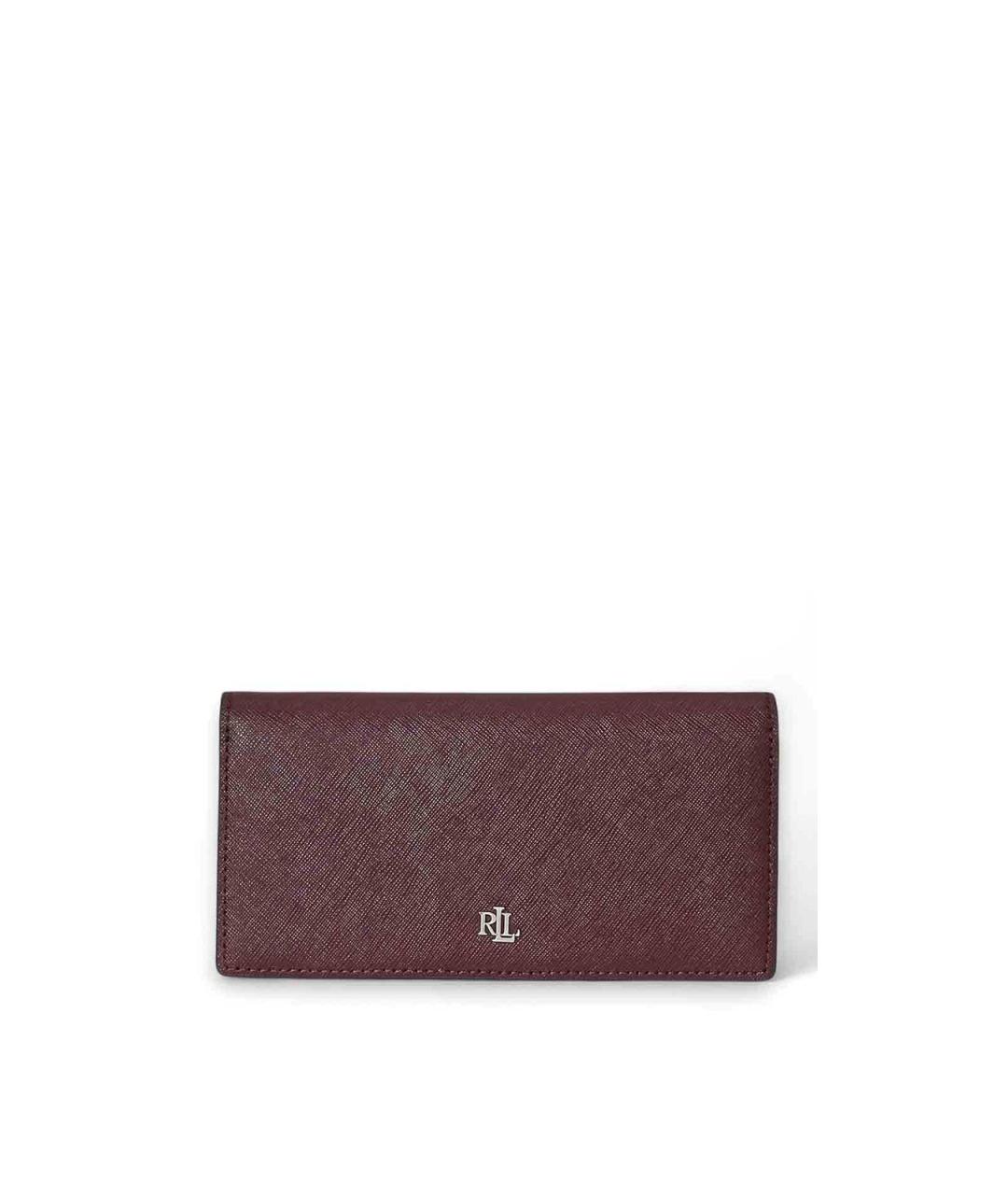 RALPH LAUREN Коричневый кожаный кошелек, фото 1