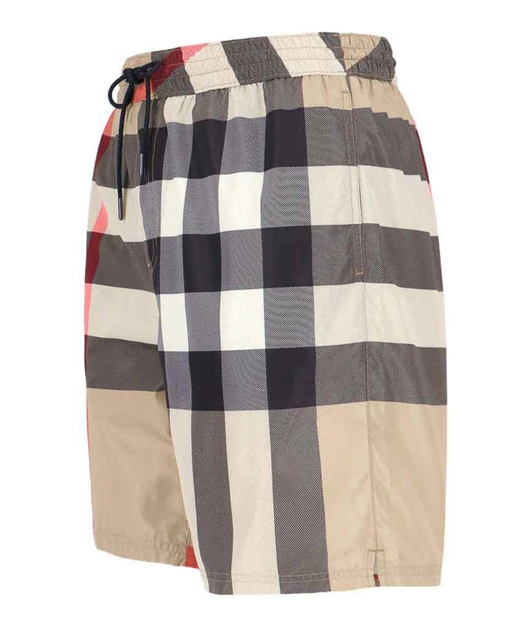 BURBERRY Бежевые полиэстеровые шорты, фото 3