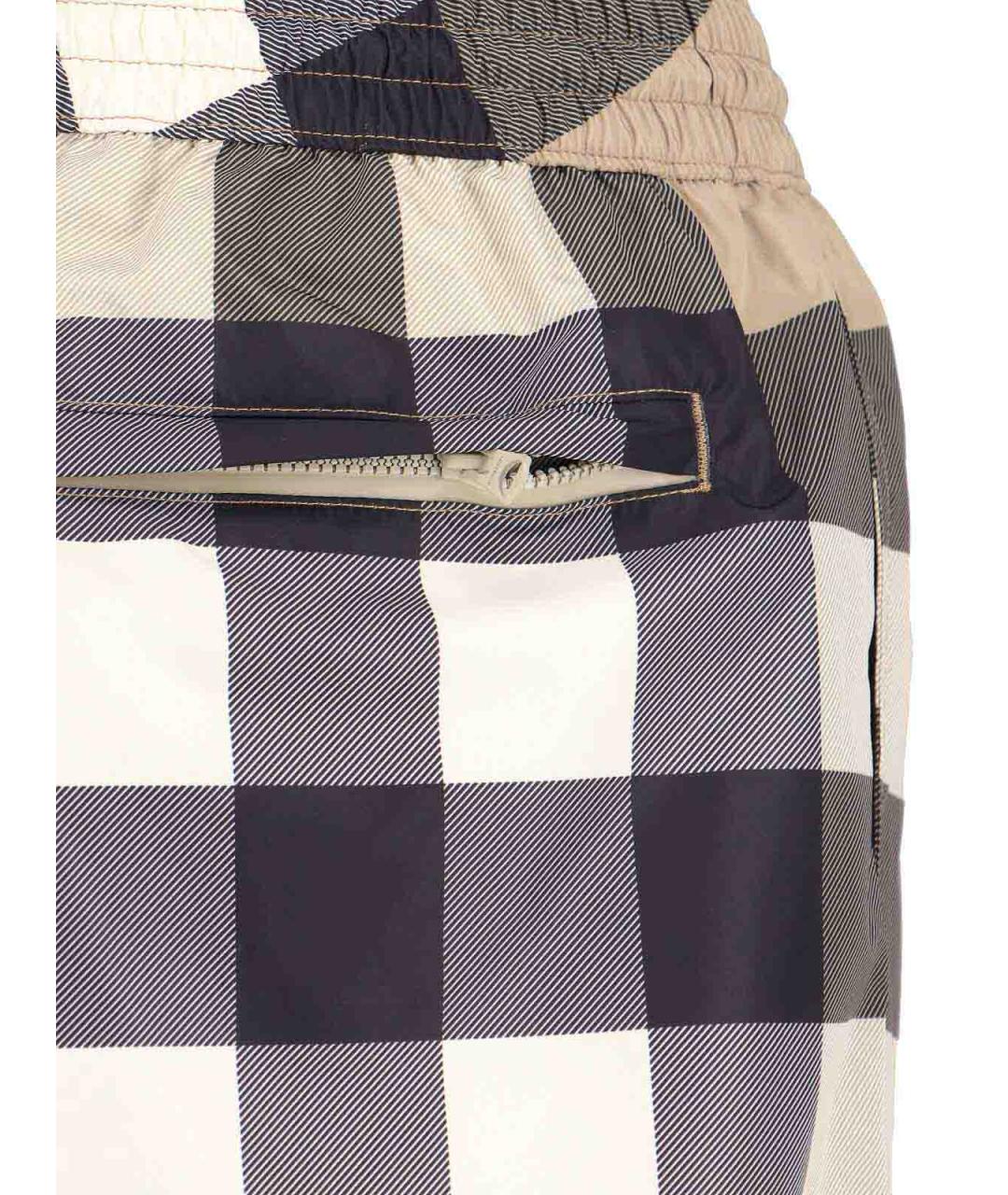 BURBERRY Бежевые полиэстеровые шорты, фото 5