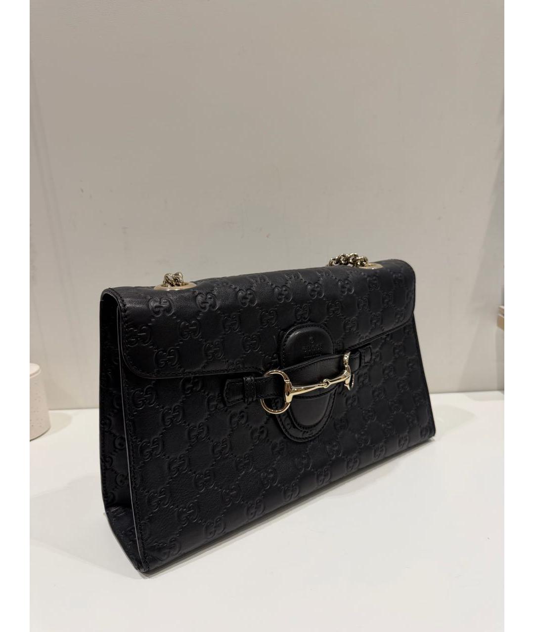 GUCCI Черная кожаная сумка через плечо, фото 2