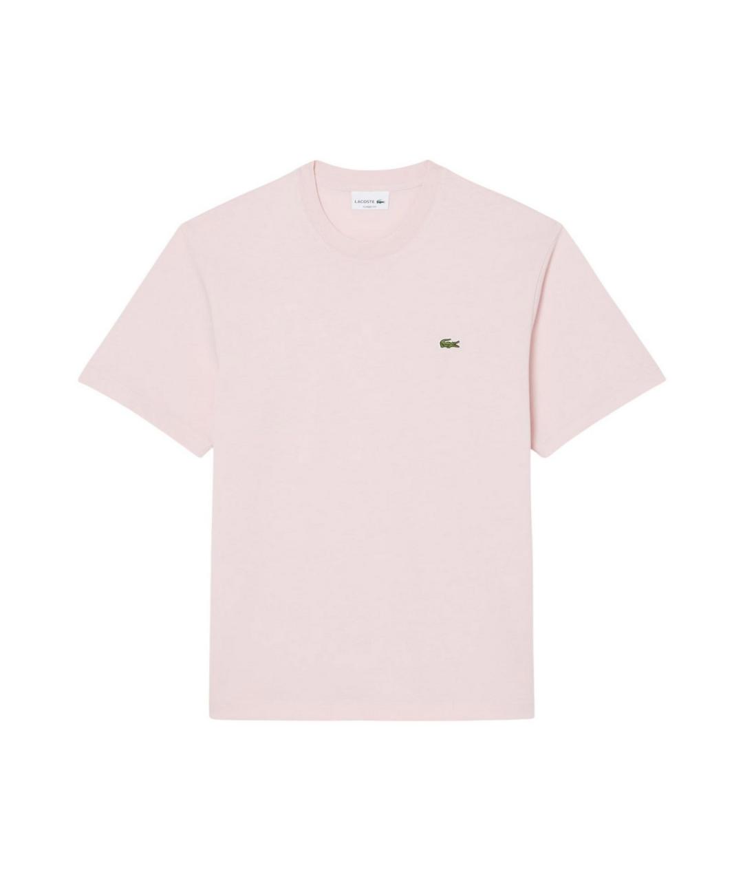 LACOSTE Розовая хлопковая футболка, фото 1