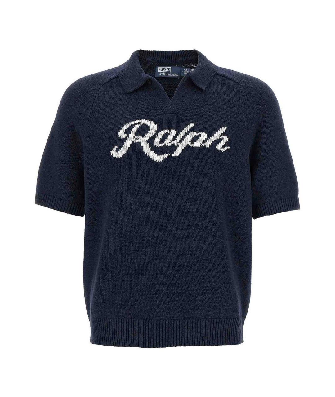 POLO RALPH LAUREN Синий хлопковый джемпер / свитер, фото 1