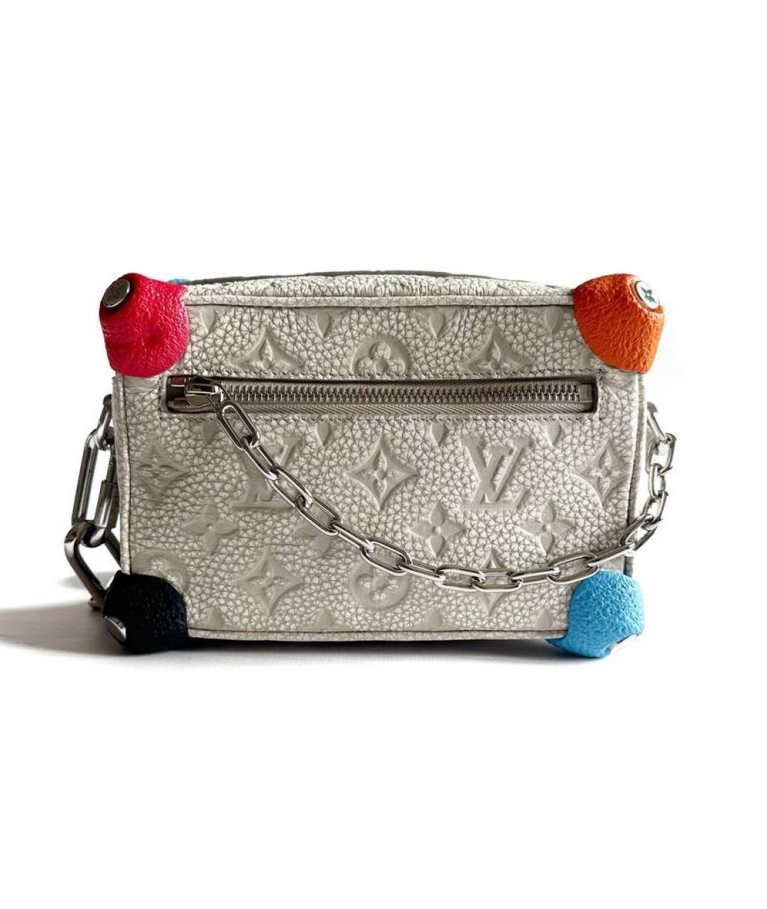 LOUIS VUITTON Белая кожаная сумка через плечо, фото 4
