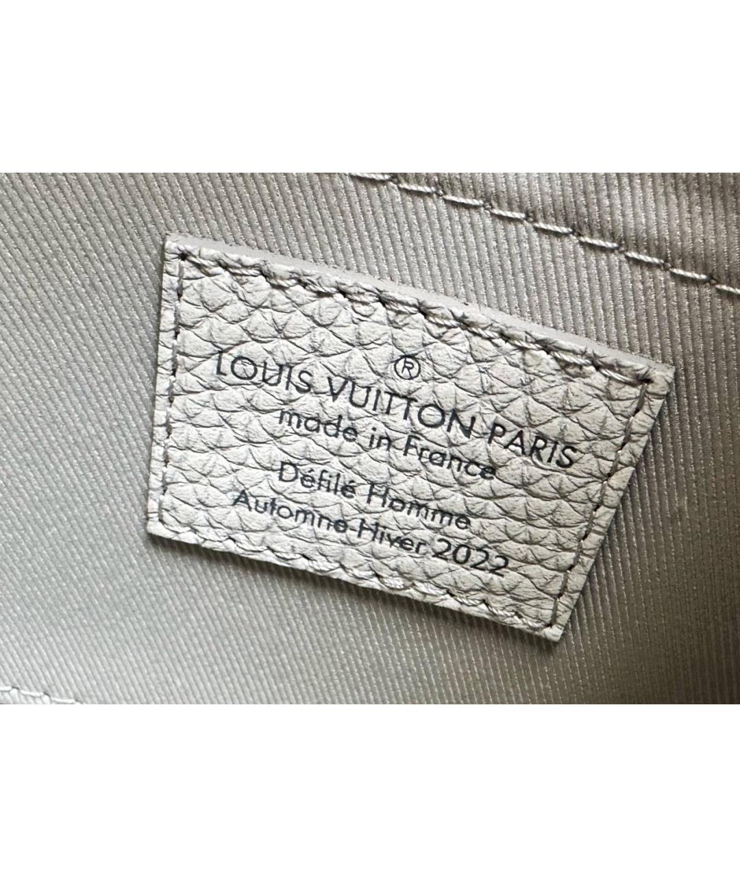 LOUIS VUITTON Белая кожаная сумка через плечо, фото 7