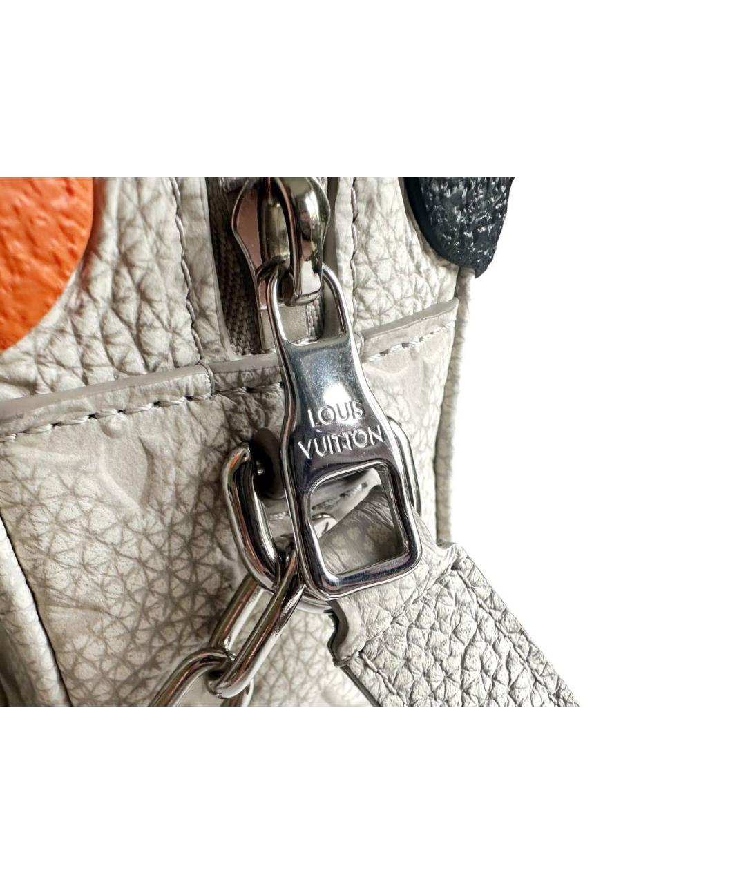 LOUIS VUITTON Белая кожаная сумка через плечо, фото 6
