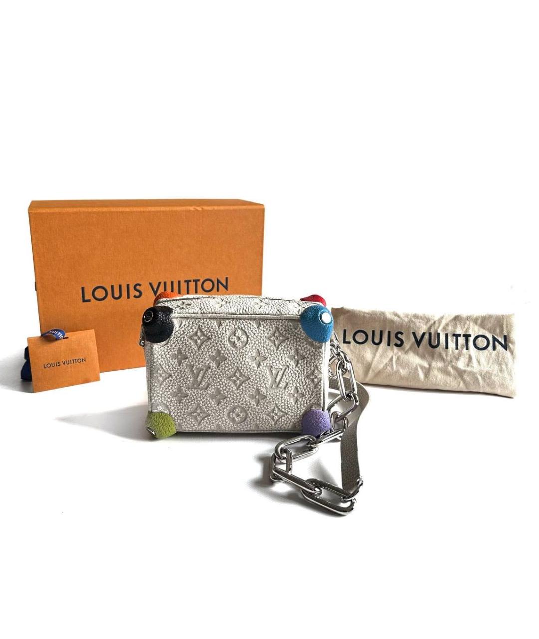 LOUIS VUITTON Белая кожаная сумка через плечо, фото 2