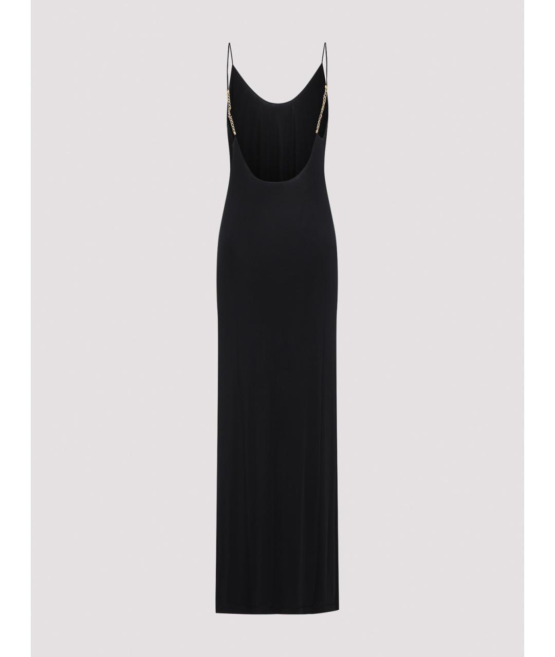 SAINT LAURENT Черное вискозное вечернее платье, фото 3