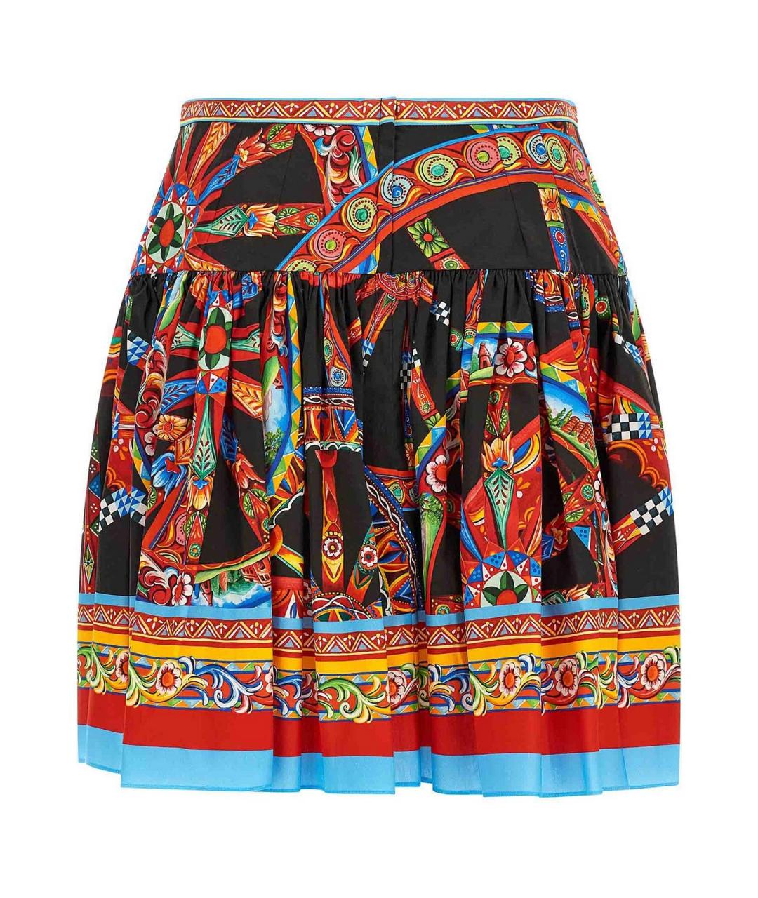 DOLCE&GABBANA Мульти хлопковая юбка мини, фото 2
