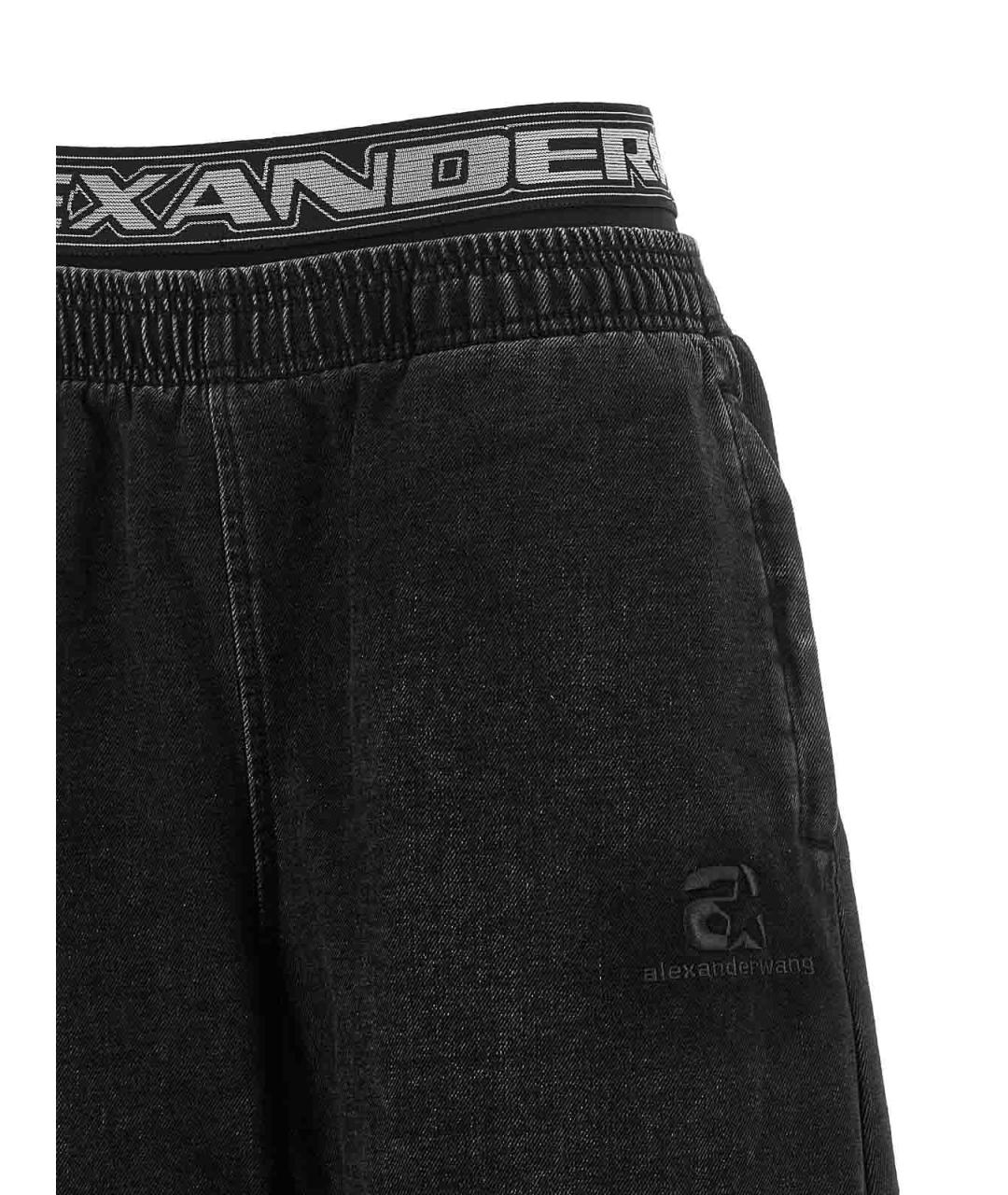 ALEXANDER WANG Черные хлопковые прямые джинсы, фото 3