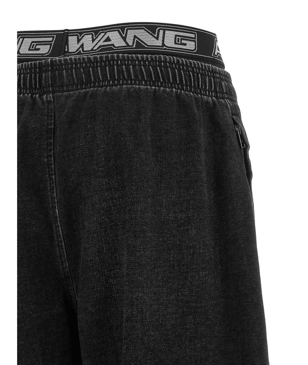 ALEXANDER WANG Черные хлопковые прямые джинсы, фото 4