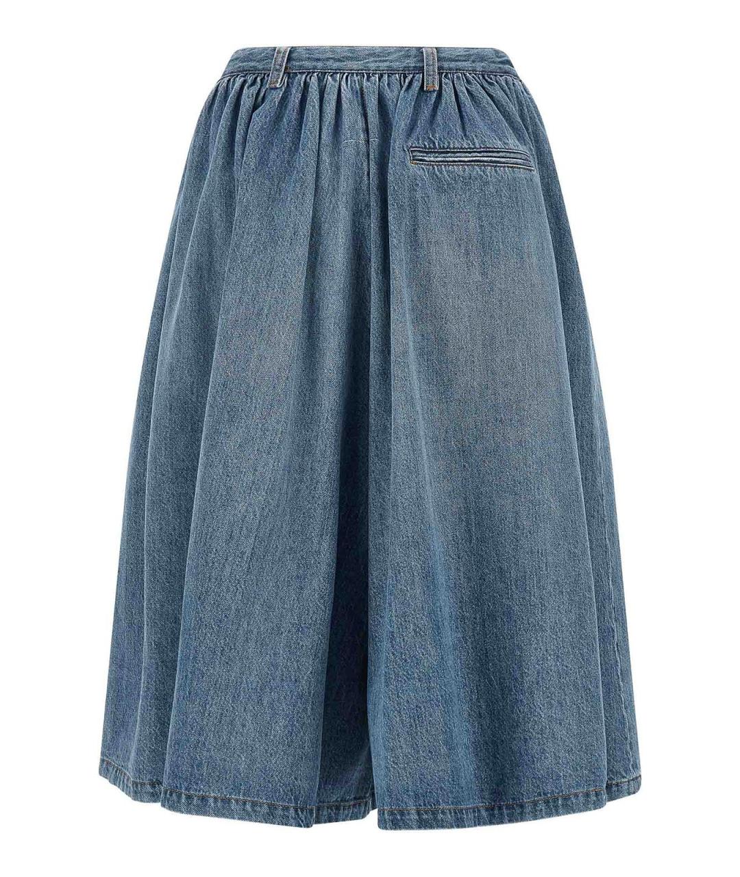 MM6 MAISON MARGIELA Синие хлопковые шорты, фото 2