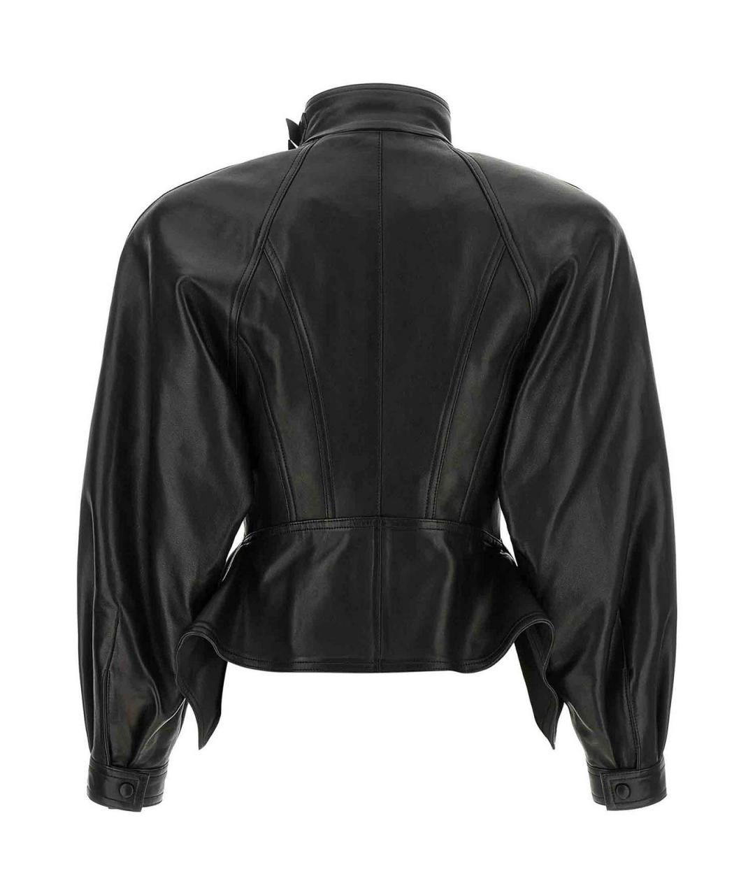 BALMAIN Черная кожаная куртка, фото 2