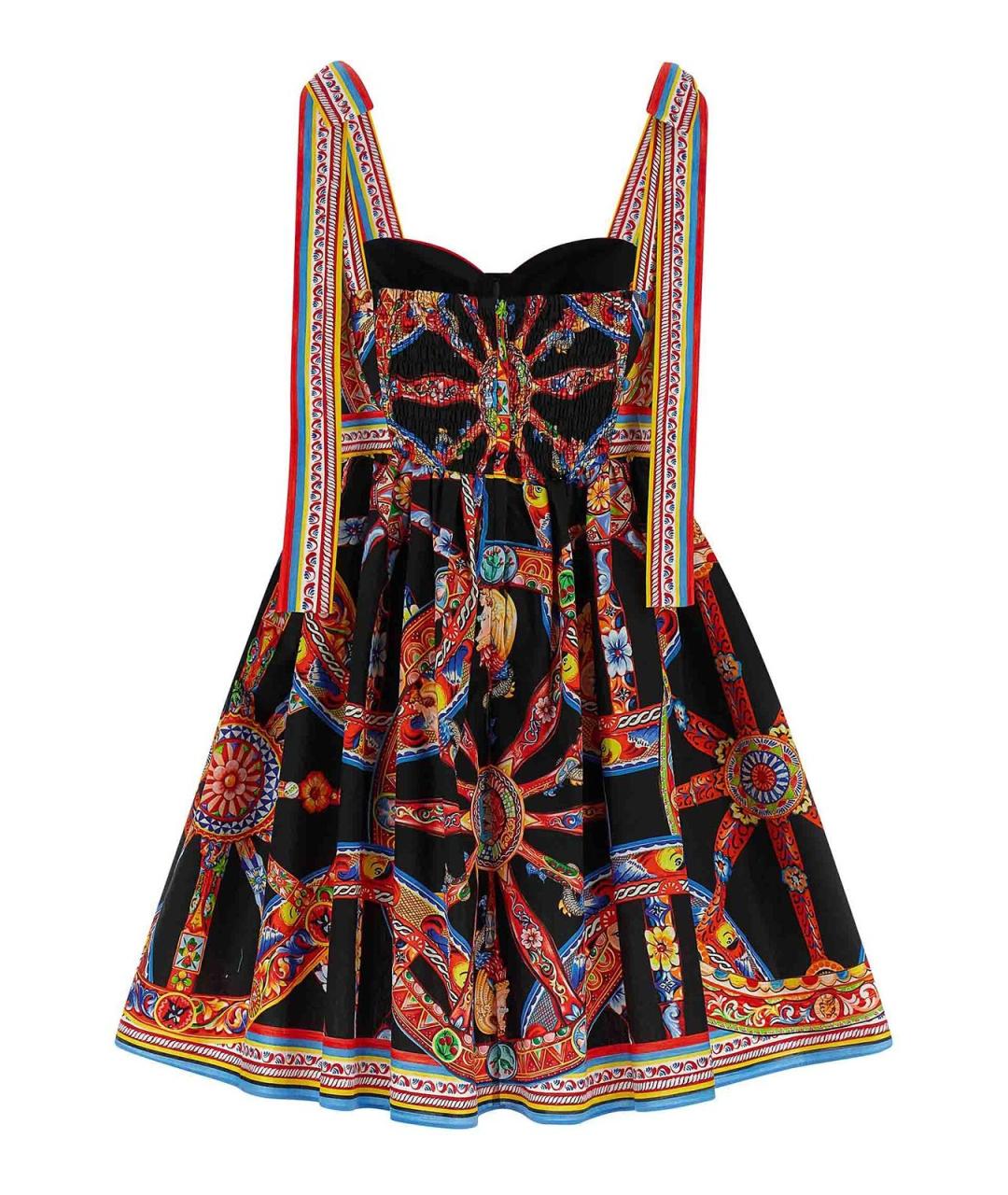 DOLCE&GABBANA Мульти хлопковое повседневное платье, фото 2