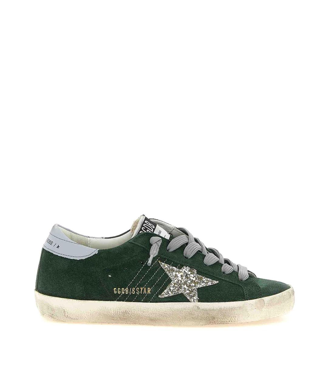 GOLDEN GOOSE Зеленые замшевые кеды, фото 1