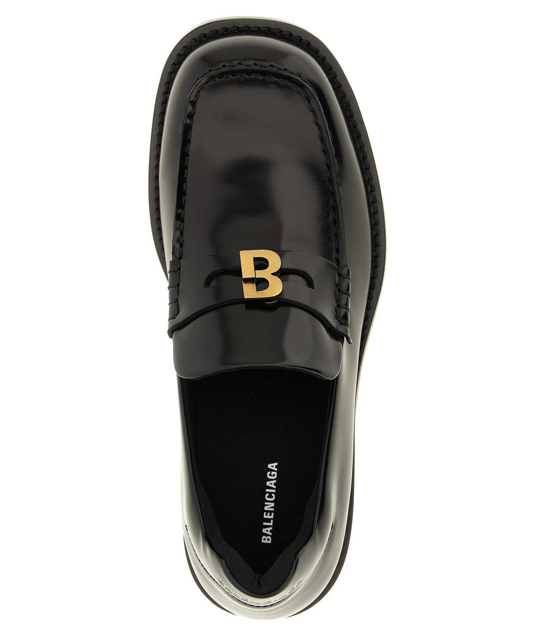 BALENCIAGA Черные кожаные лоферы, фото 4