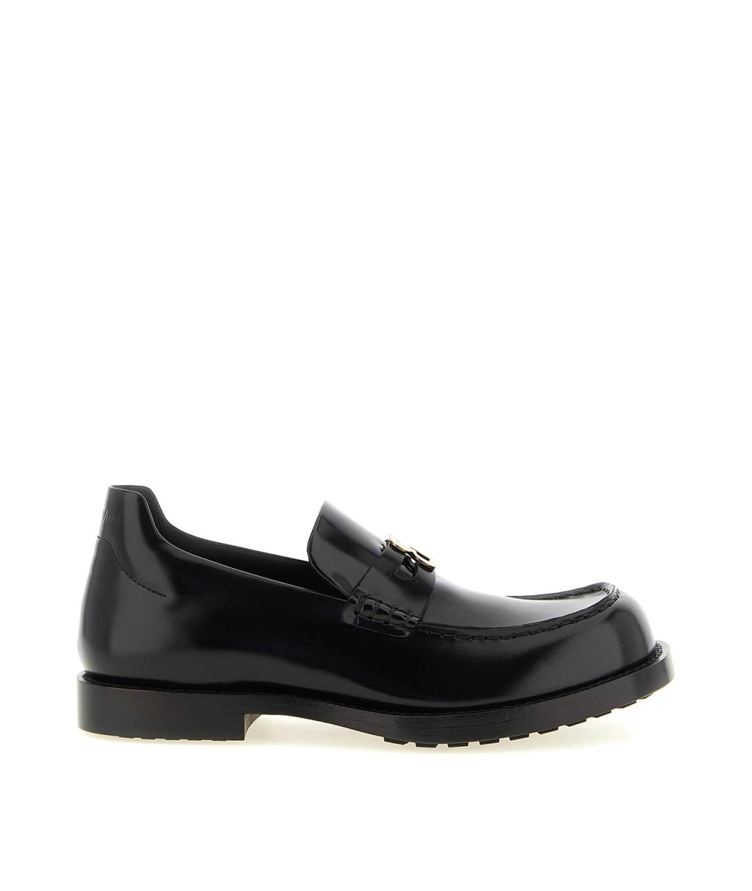 BALENCIAGA Черные кожаные лоферы, фото 1