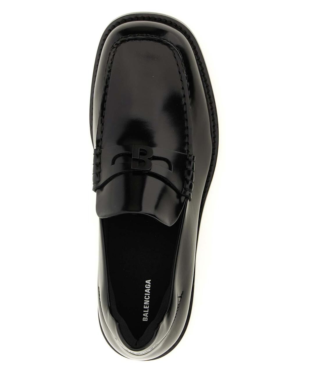 BALENCIAGA Черные кожаные лоферы, фото 4