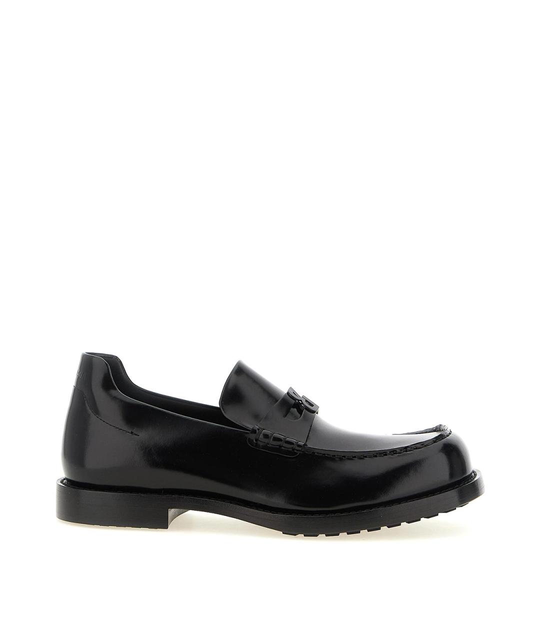 BALENCIAGA Черные кожаные лоферы, фото 1