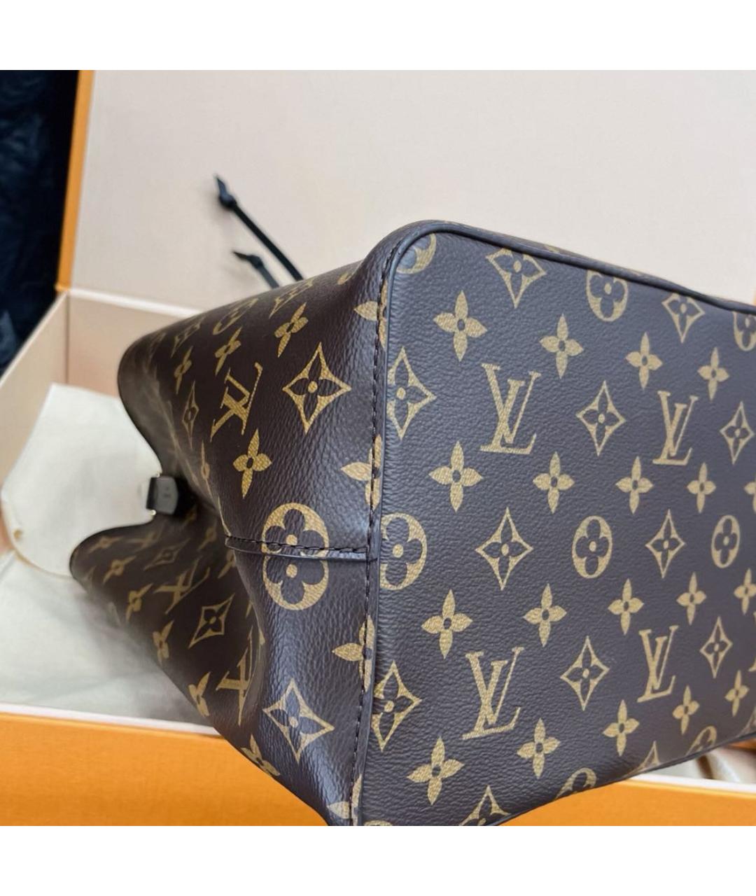 LOUIS VUITTON Коричневая сумка через плечо из канвы, фото 4