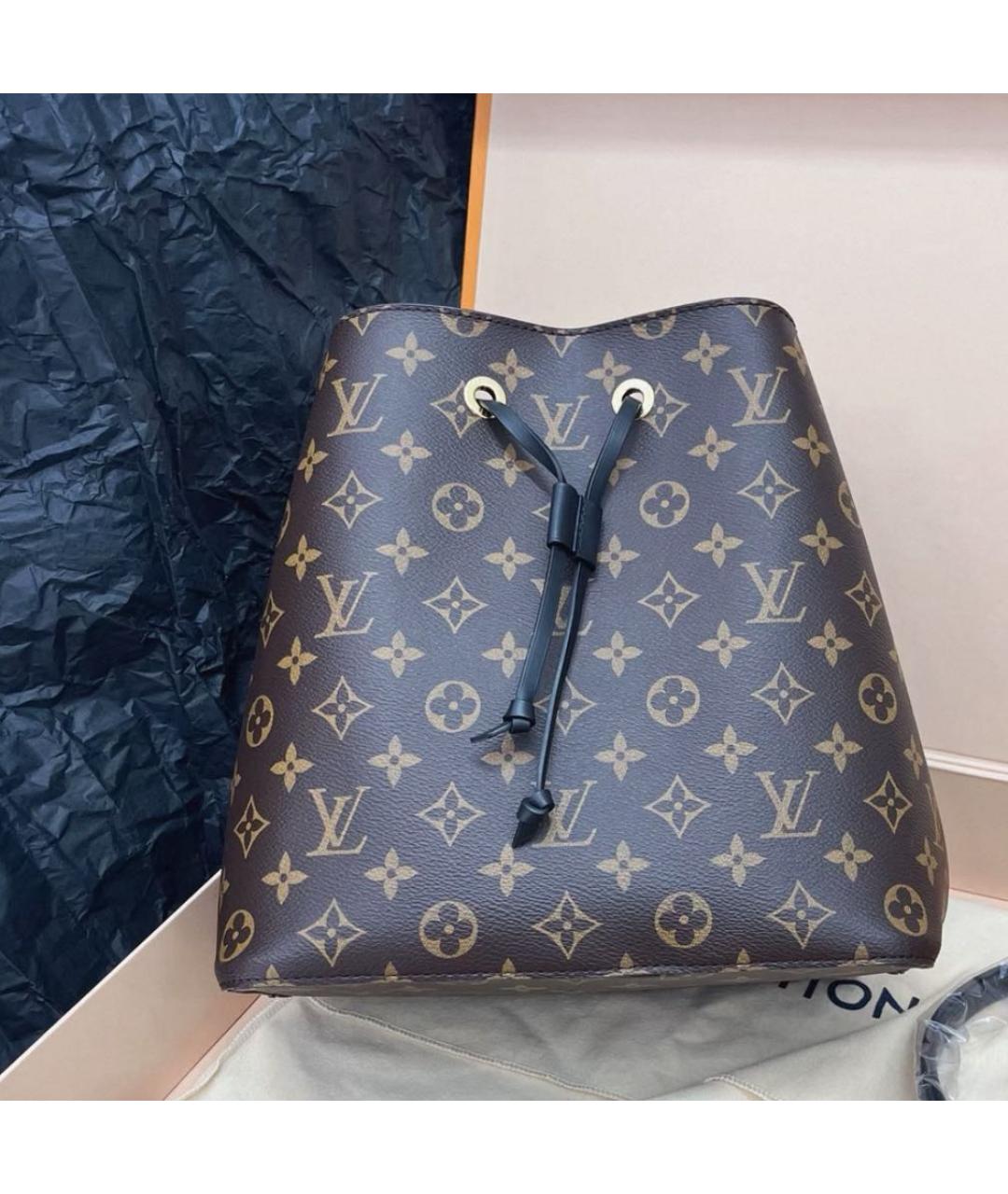 LOUIS VUITTON Коричневая сумка через плечо из канвы, фото 3