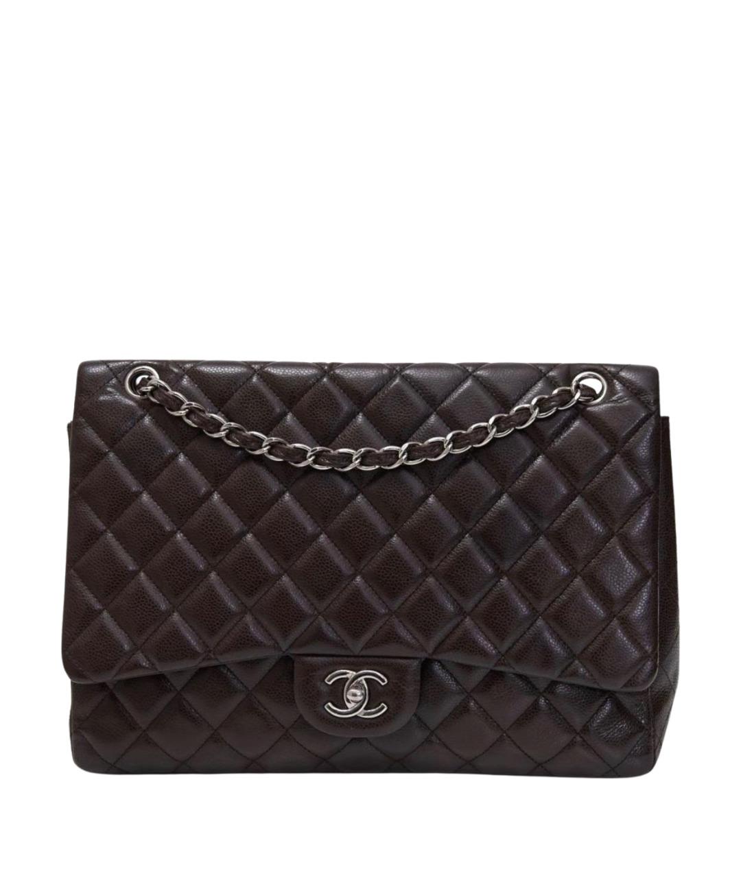 CHANEL Коричневая кожаная сумка через плечо, фото 1