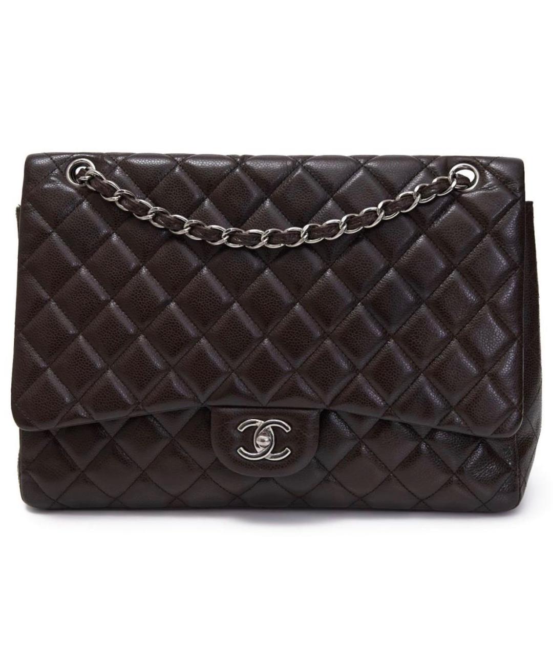 CHANEL Коричневая кожаная сумка через плечо, фото 7