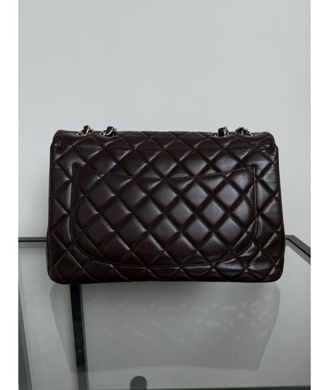 CHANEL Коричневая кожаная сумка через плечо, фото 3