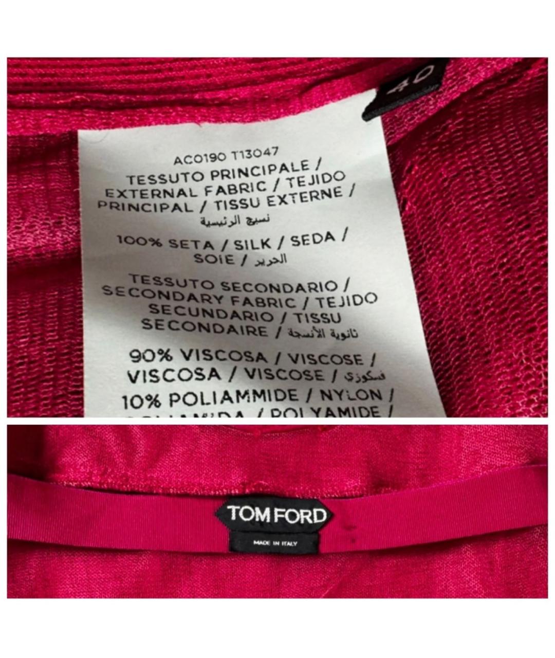 TOM FORD Красное шелковое вечернее платье, фото 8