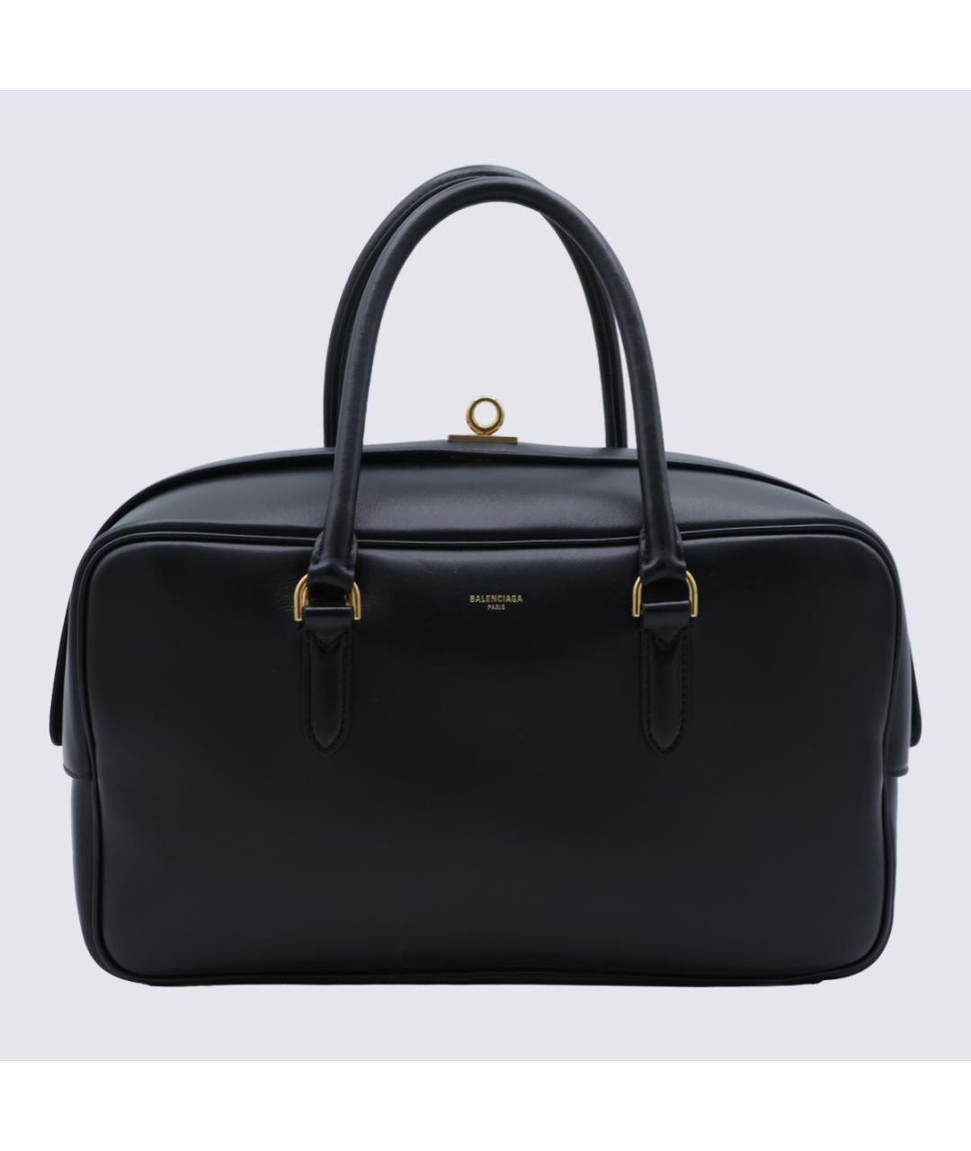 BALENCIAGA Черная кожаная сумка тоут, фото 5
